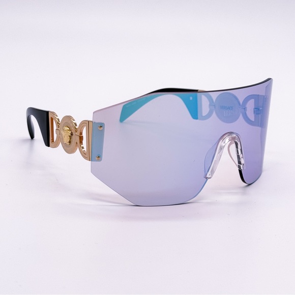 NEW VERSACE VE2258 1002/MA SHIELD SUNGLASSES MOD 2258 1002MA - Picture 4 of 10